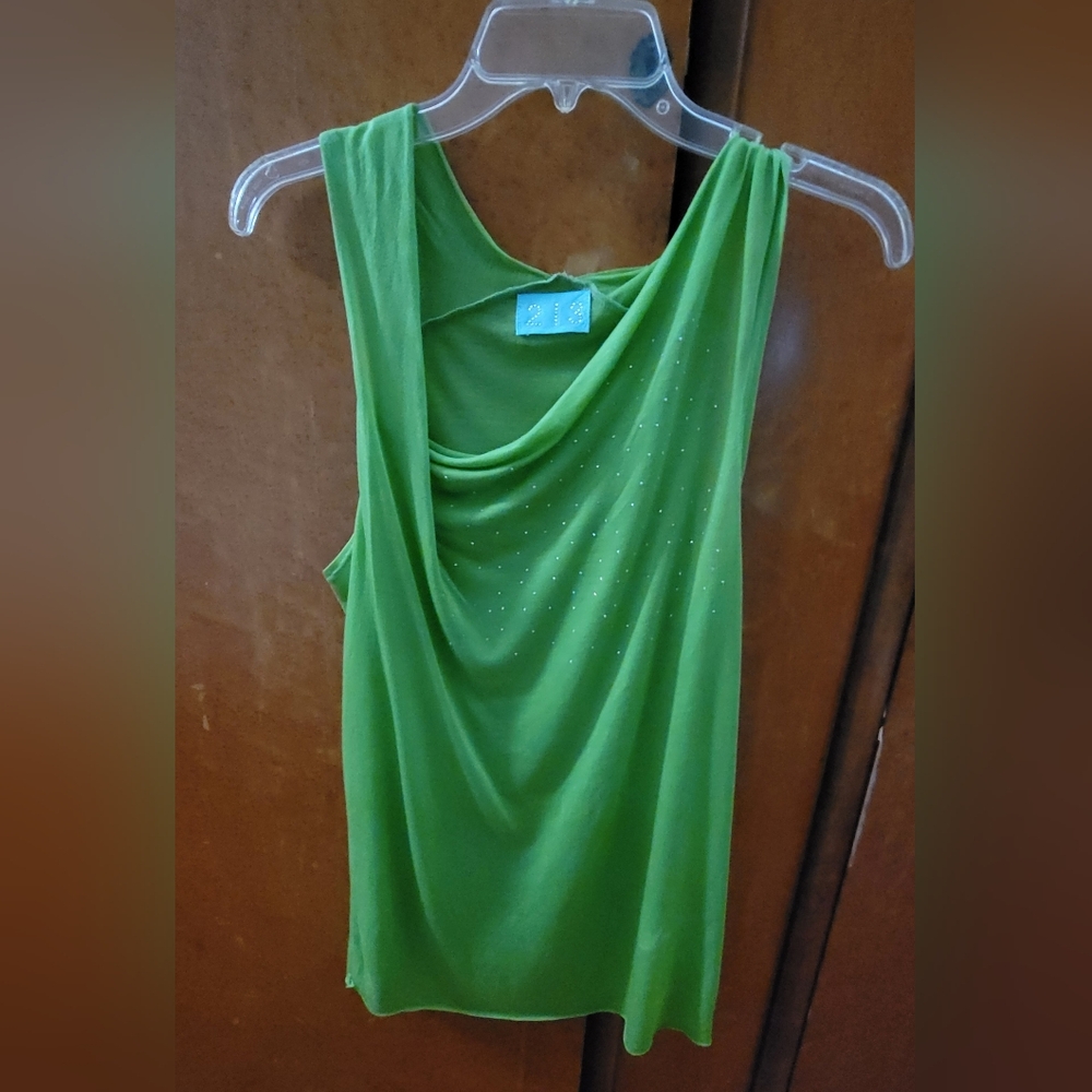 213 Draped Front Sleeveless Top